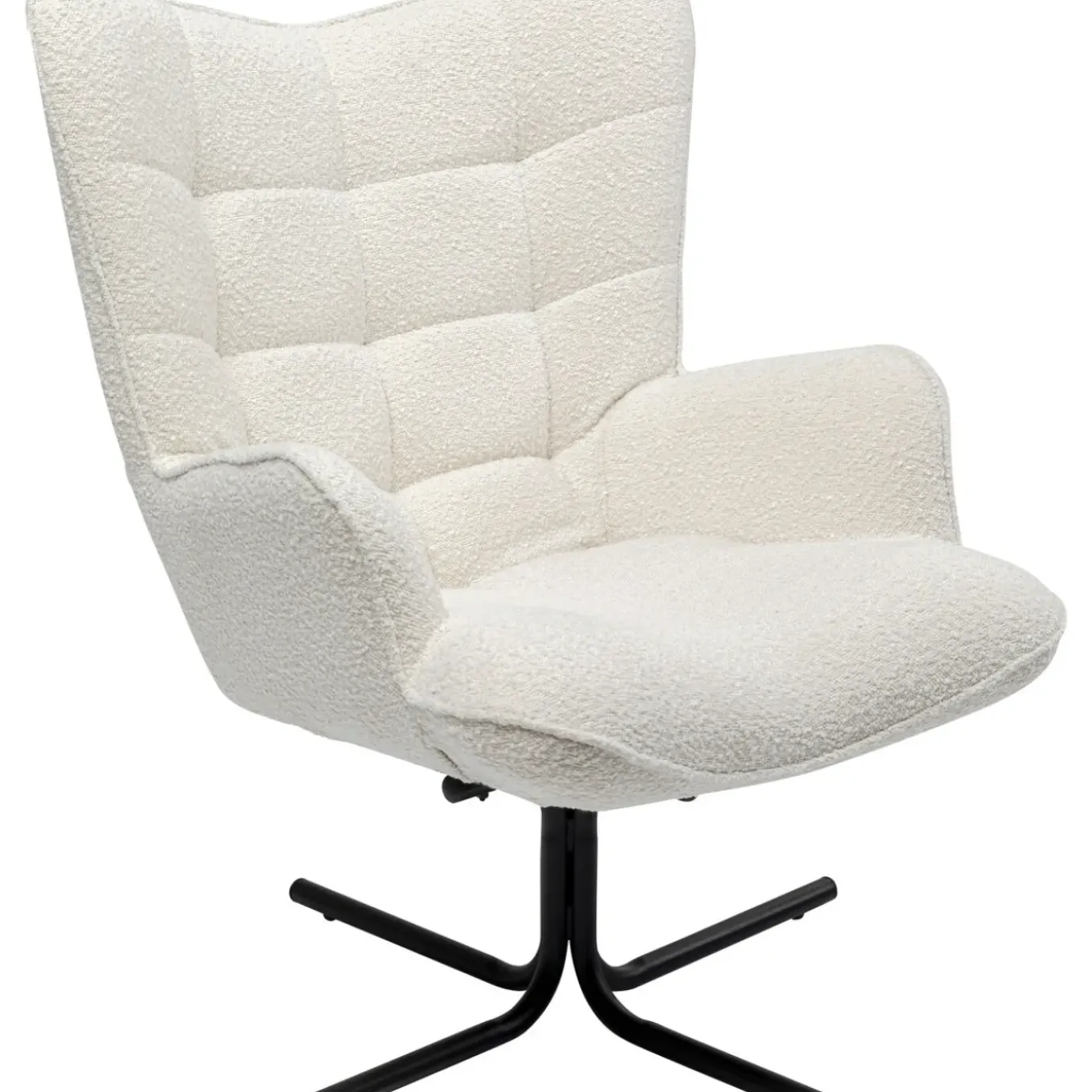Fauteuil Pivotant Oscar Boucle Creme