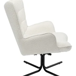 Fauteuil Pivotant Oscar Boucle Creme