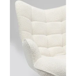 Fauteuil Pivotant Oscar Boucle Creme