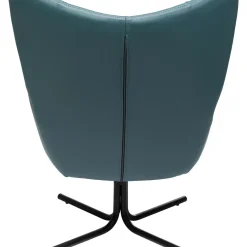 Fauteuil Pivotant Oscar Cuir Bleu