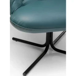 Fauteuil Pivotant Oscar Cuir Bleu