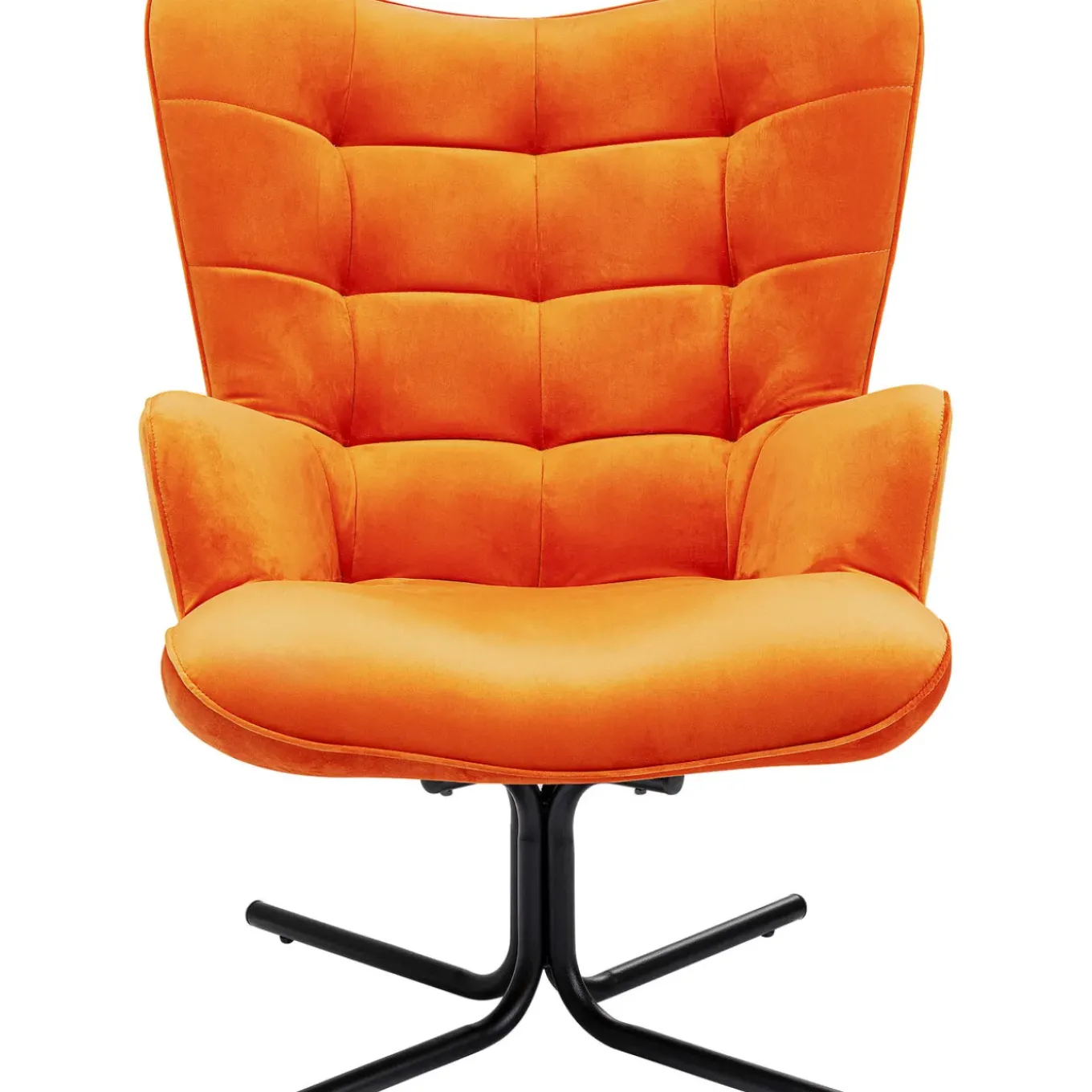 Fauteuil Pivotant Oscar Velours Orange