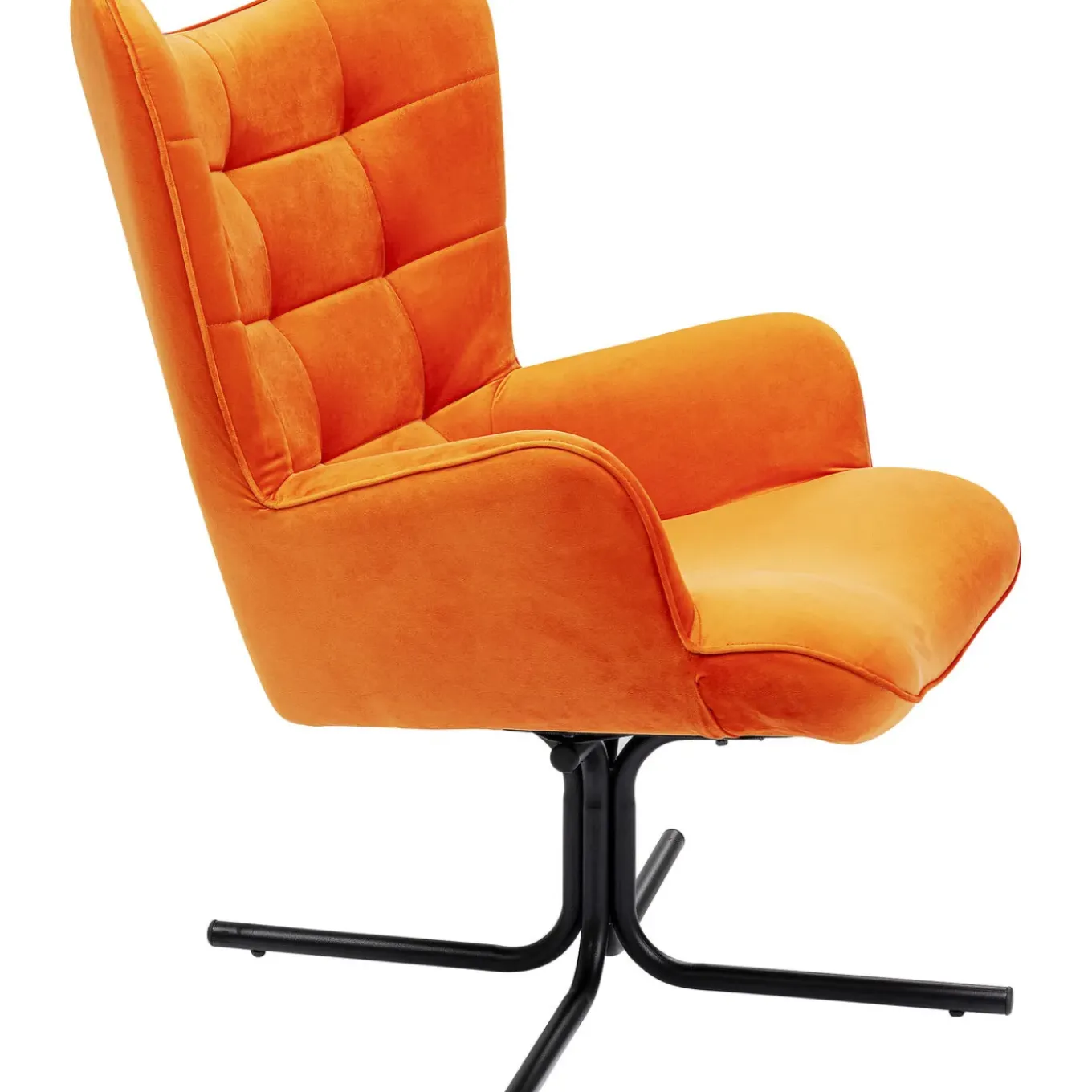 Fauteuil Pivotant Oscar Velours Orange