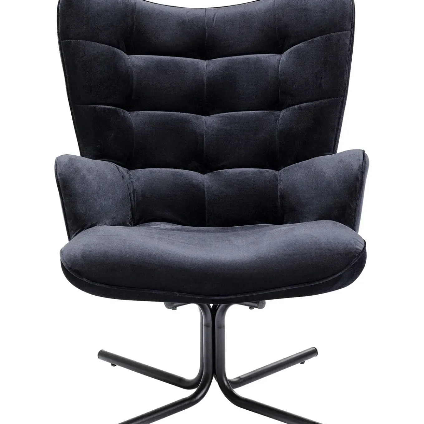 Fauteuil Pivotant Oscar Velours Noir