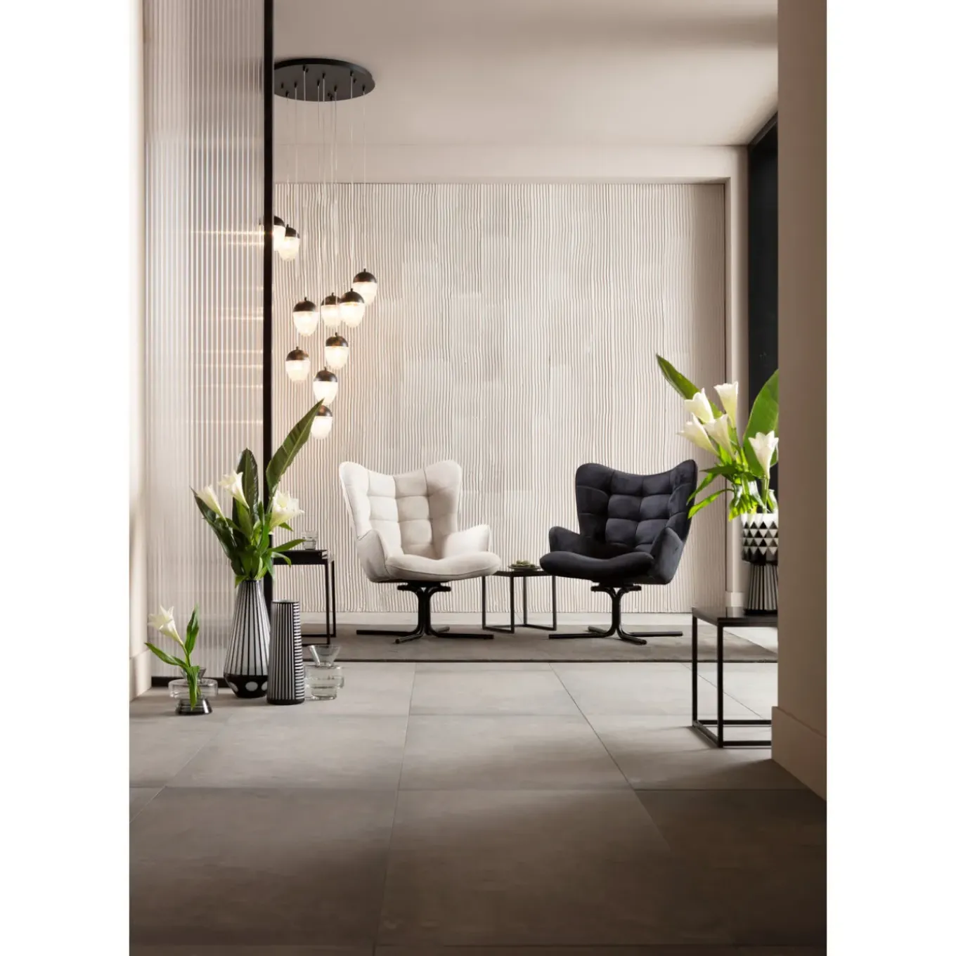 Fauteuil Pivotant Oscar Velours Noir