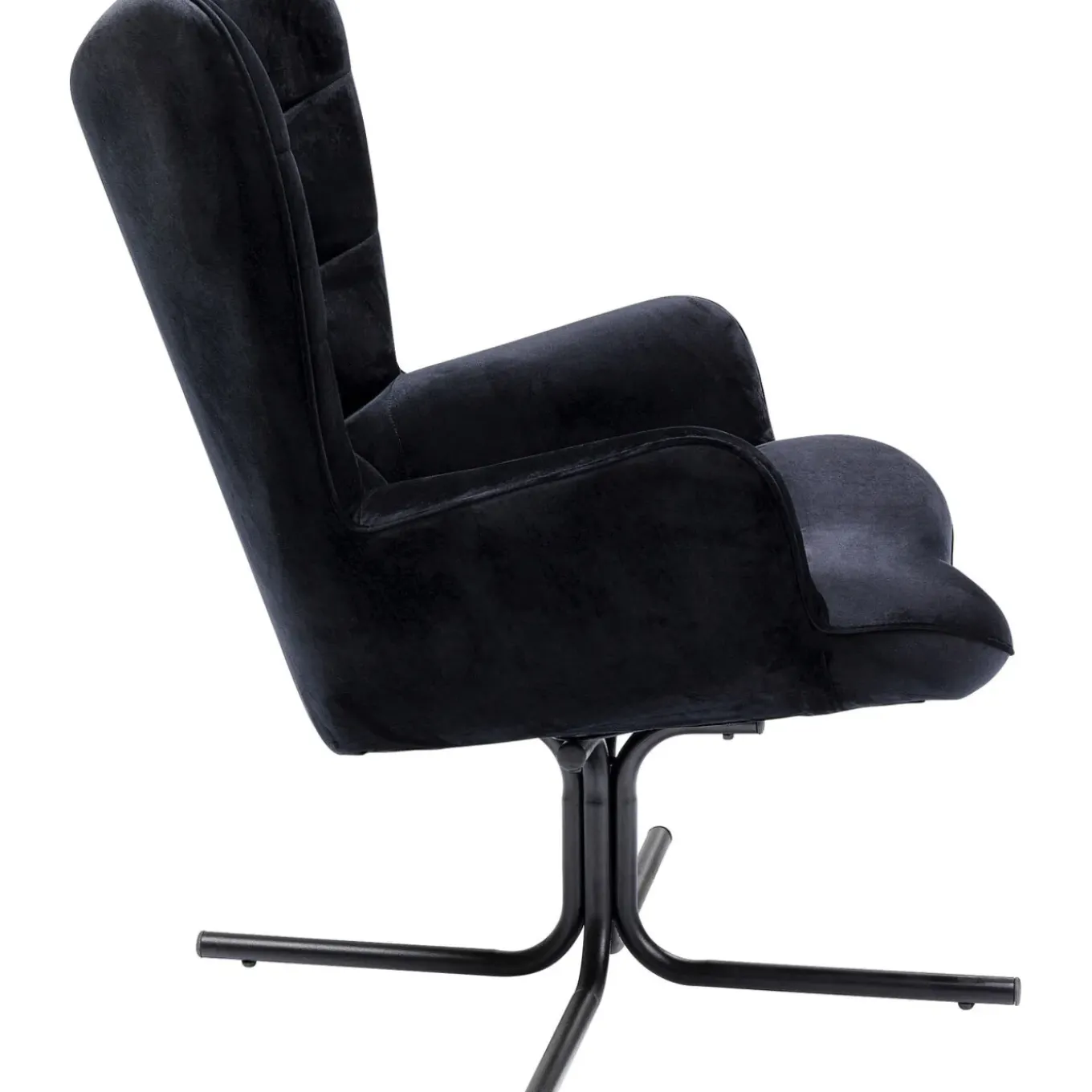 Fauteuil Pivotant Oscar Velours Noir