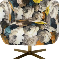 Fauteuil Pivotant Peony Flower Jaune