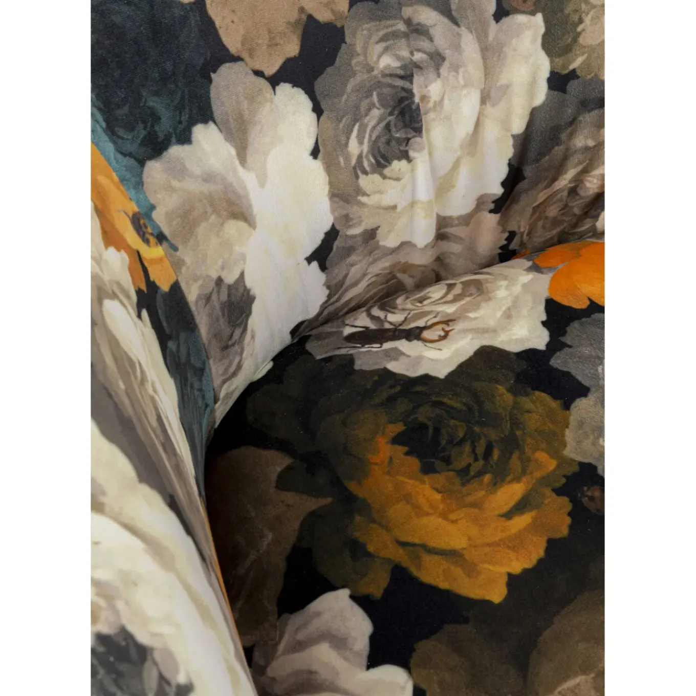 Fauteuil Pivotant Peony Flower Jaune