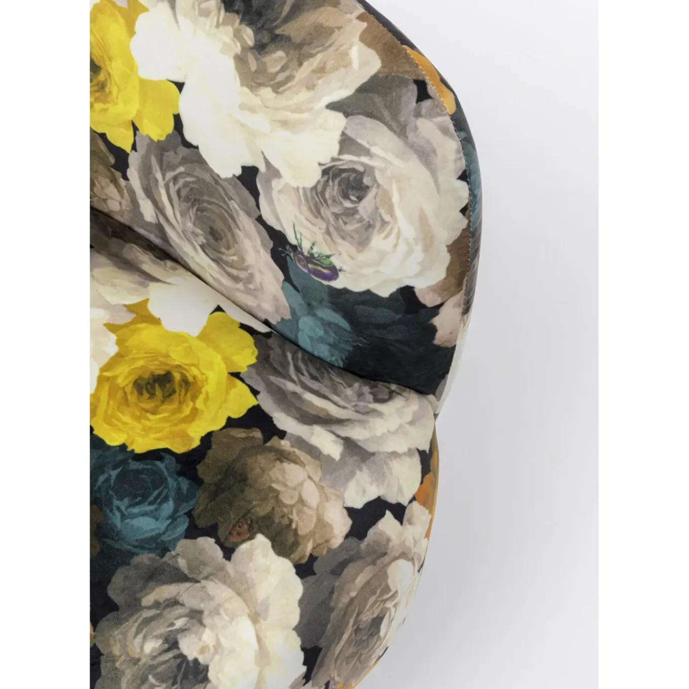Fauteuil Pivotant Peony Flower Jaune