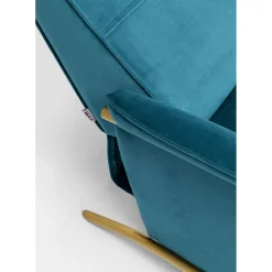 Fauteuil Relax Lazy Velours Bleu