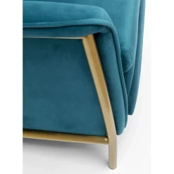 Fauteuil Relax Lazy Velours Bleu