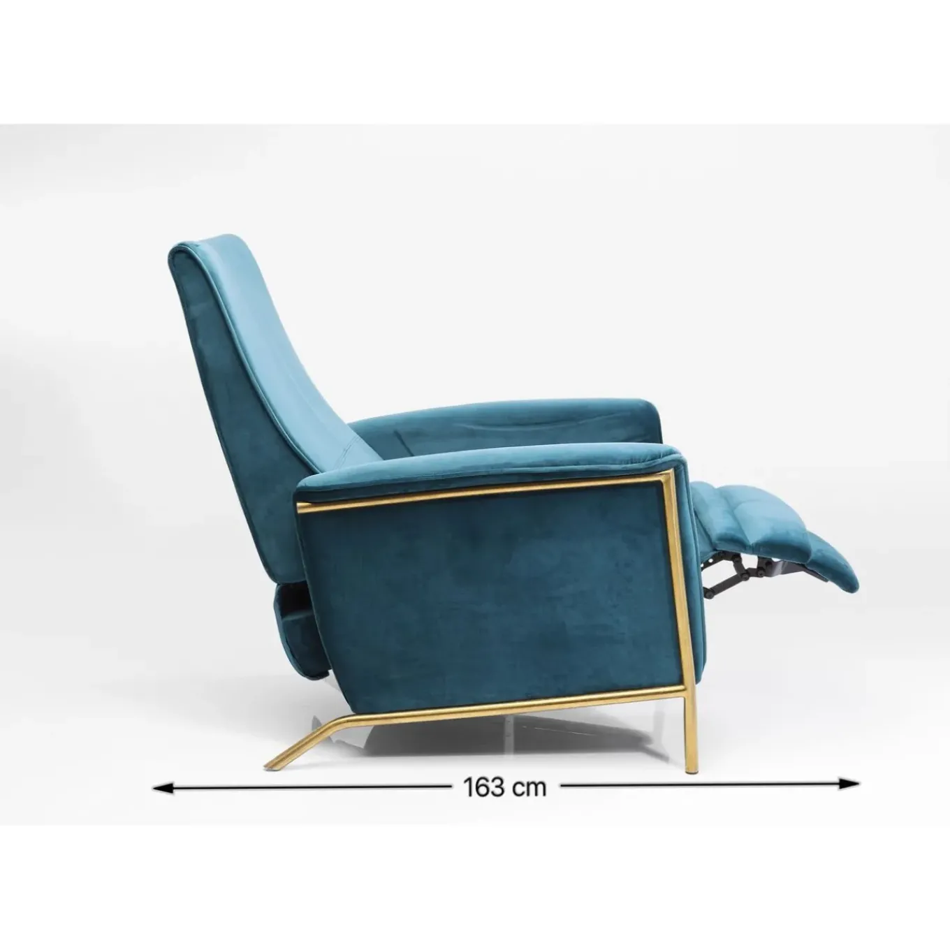 Fauteuil Relax Lazy Velours Bleu