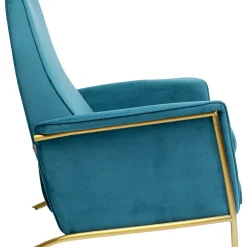 Fauteuil Relax Lazy Velours Bleu