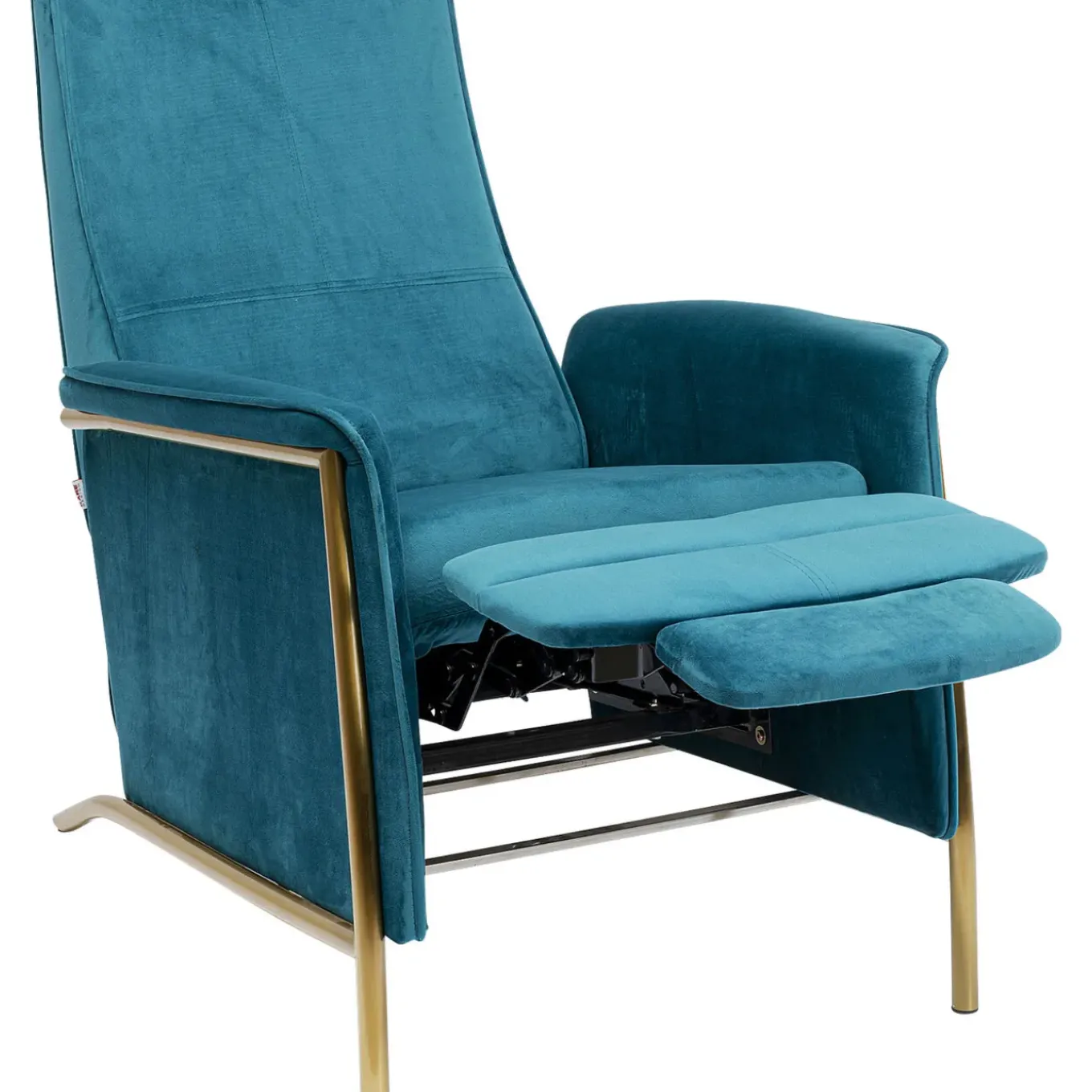Fauteuil Relax Lazy Velours Bleu