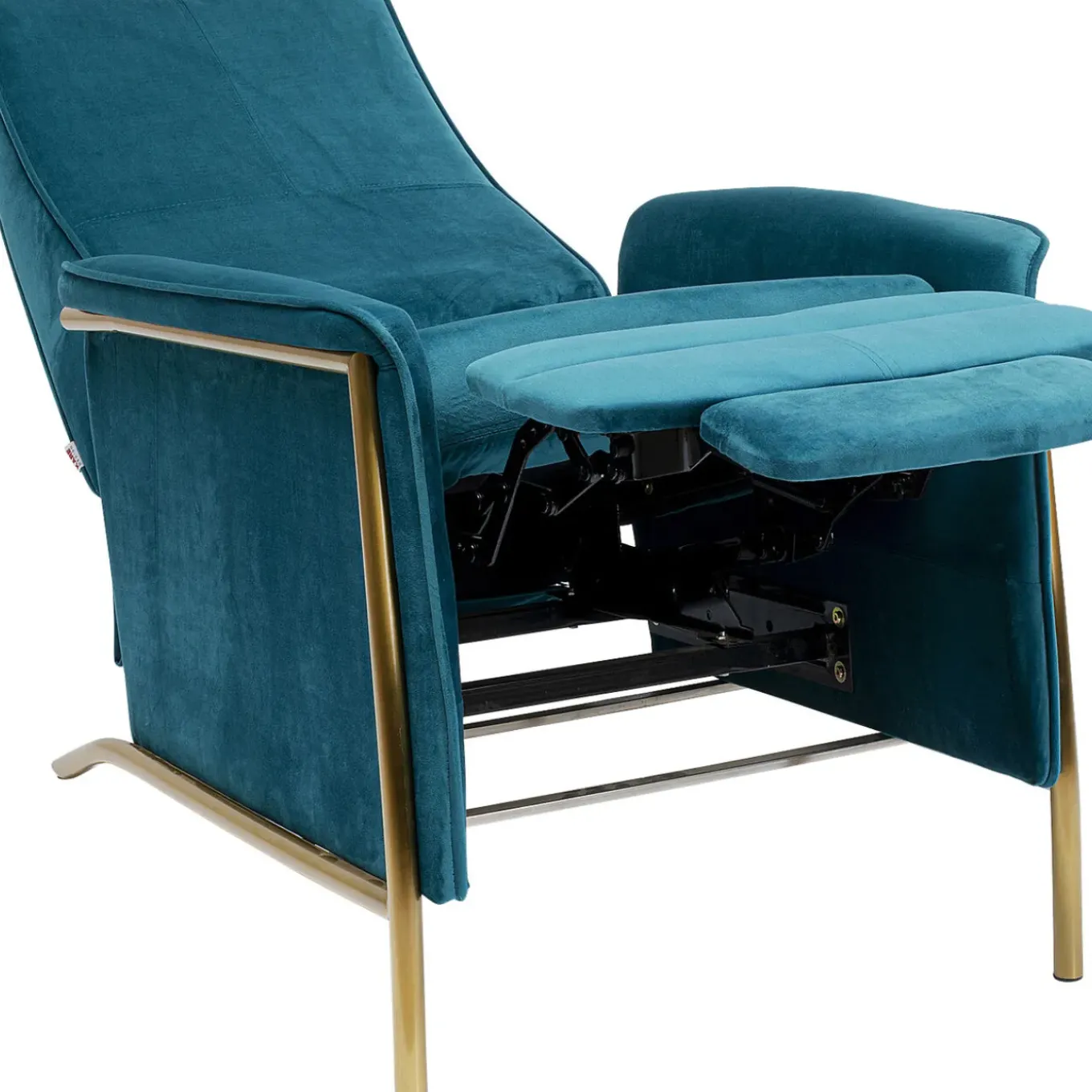 Fauteuil Relax Lazy Velours Bleu