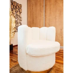Fauteuil Silhouette Fur Blanc