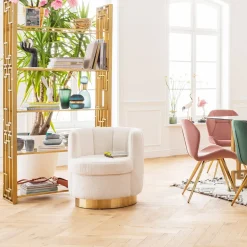 Fauteuil Silhouette Fur Blanc