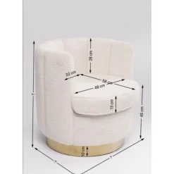 Fauteuil Silhouette Fur Blanc