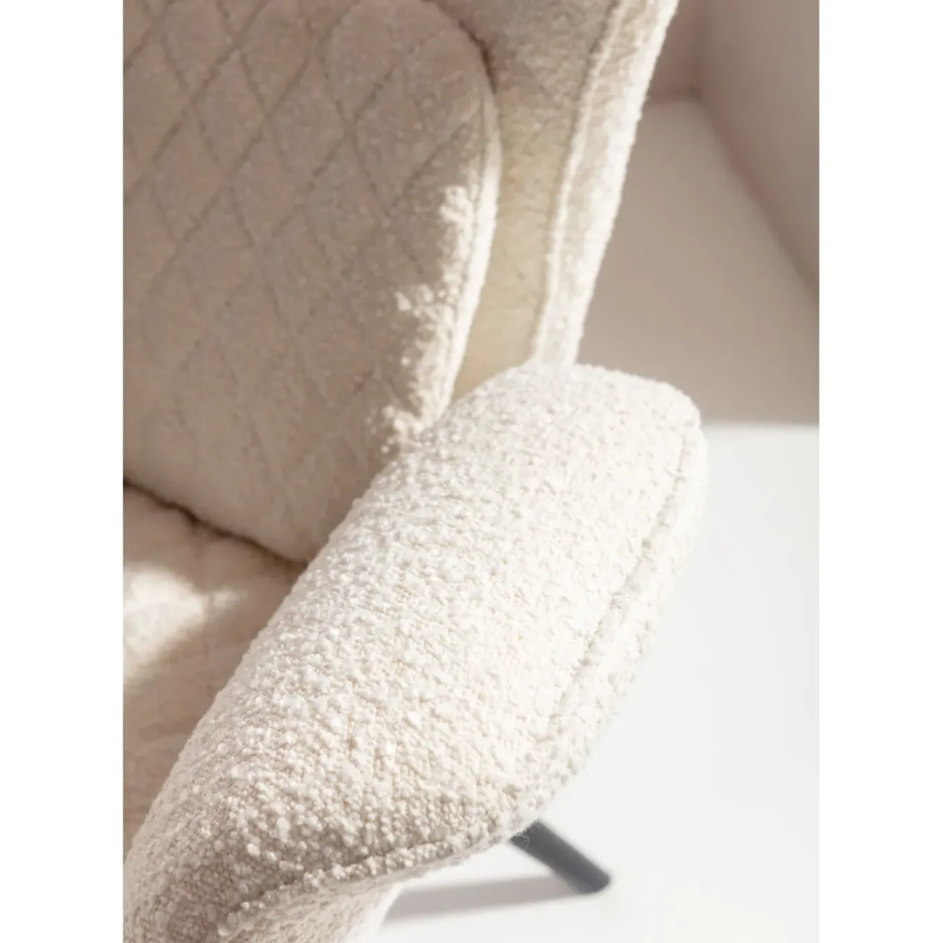 Fauteuil Tudor Boucle Creme