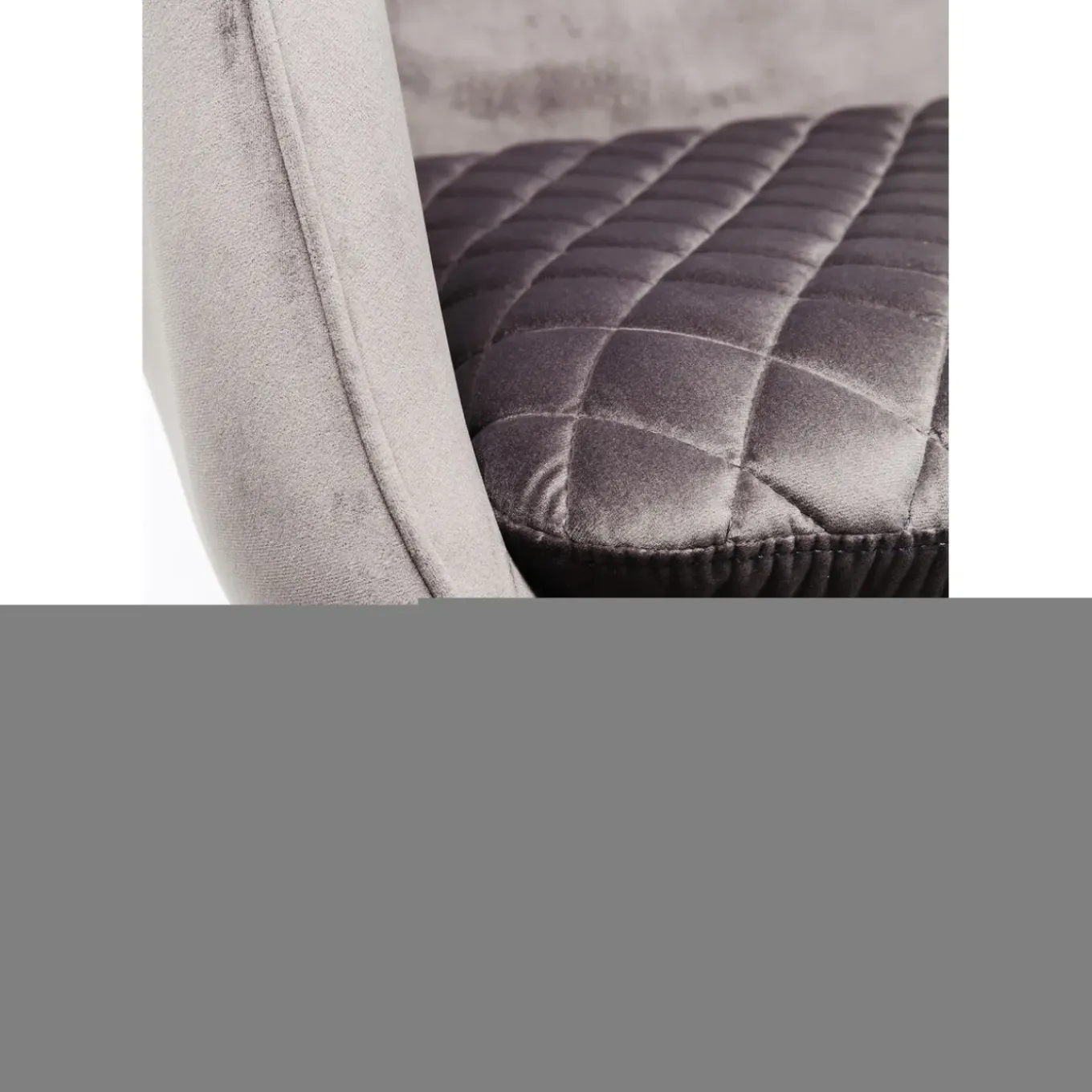 Fauteuil Tudor Velvet Gris-Argente