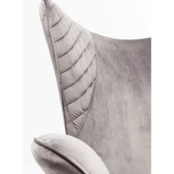 Fauteuil Tudor Velvet Gris-Argente