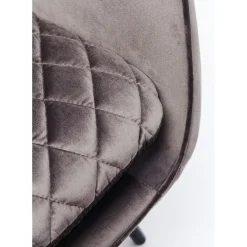 Fauteuil Tudor Velvet Gris-Argente