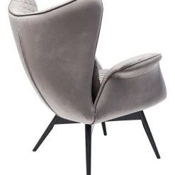 Fauteuil Tudor Velvet Gris-Argente