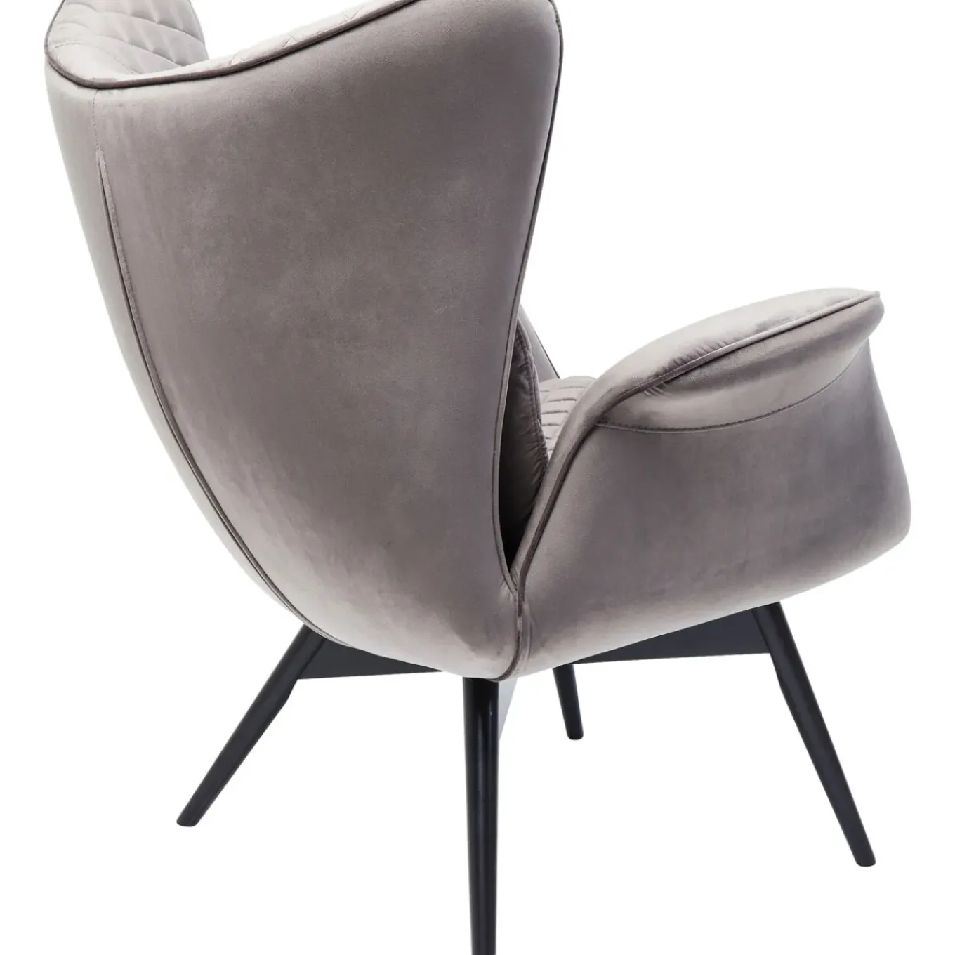 Fauteuil Tudor Velvet Gris-Argente