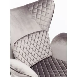 Fauteuil Tudor Velvet Gris-Argente