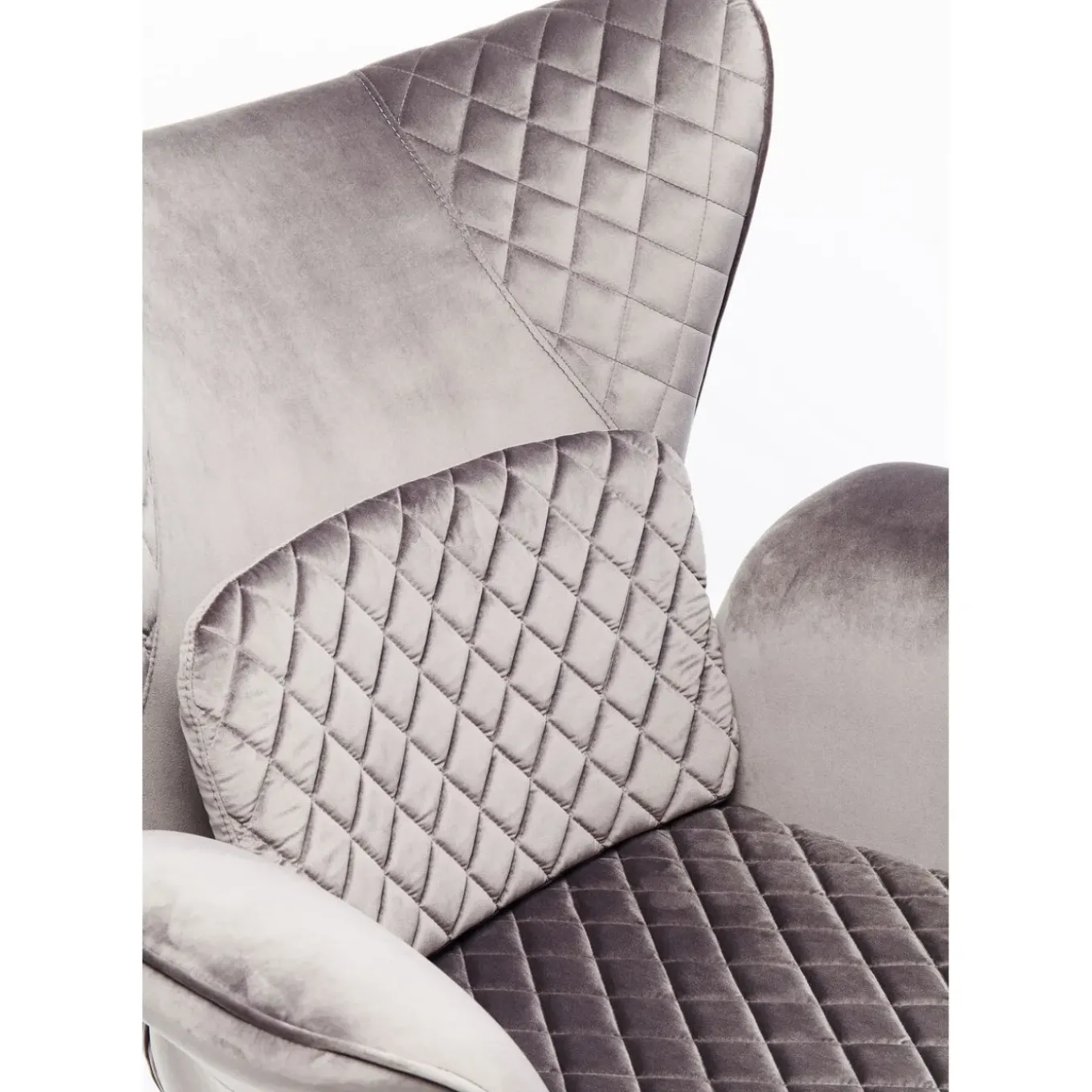 Fauteuil Tudor Velvet Gris-Argente