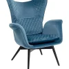 Fauteuil Tudor Velvet Petrol