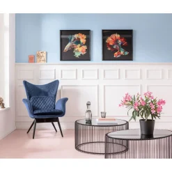 Fauteuil Tudor Velvet Petrol