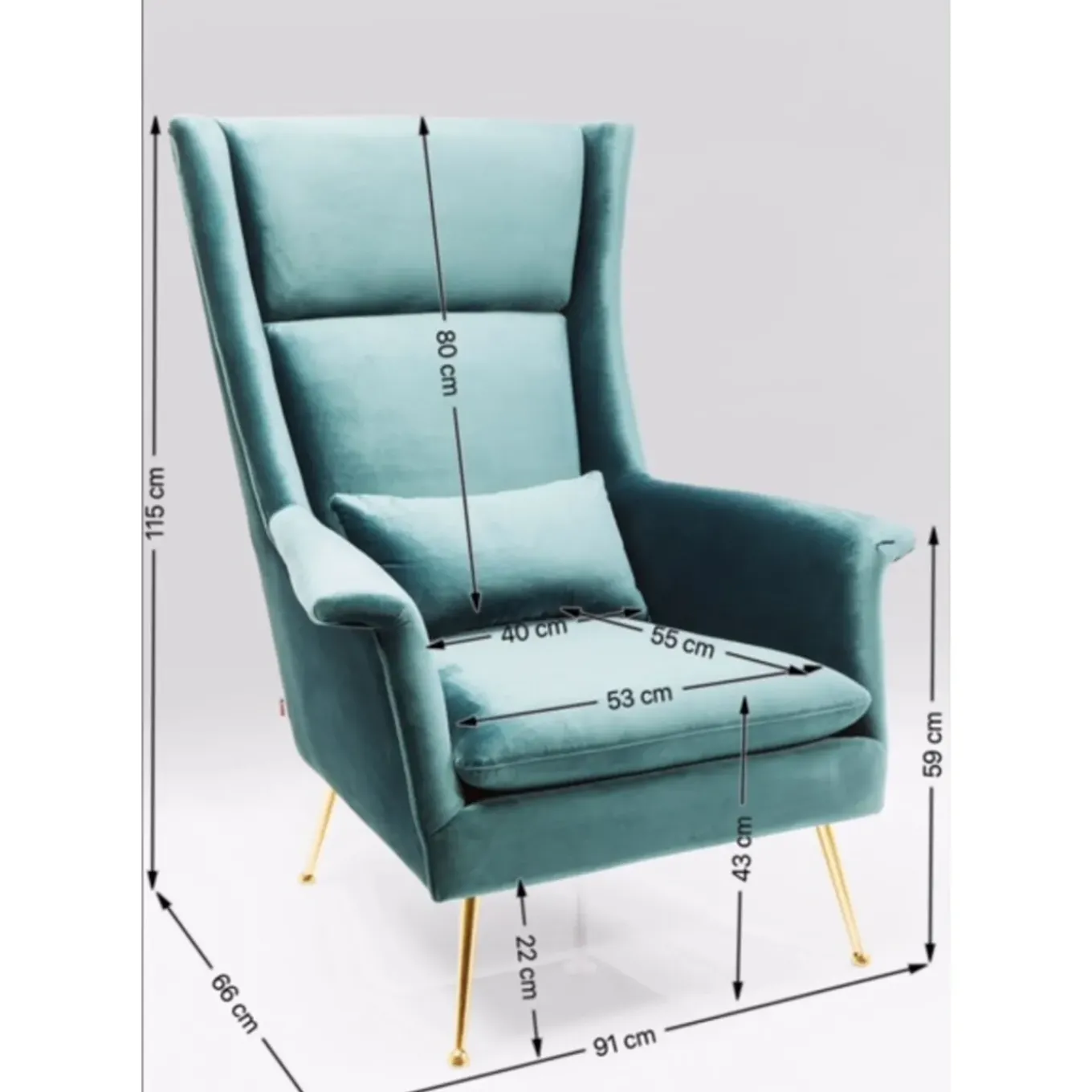 Fauteuil Vegas Forever Petrole