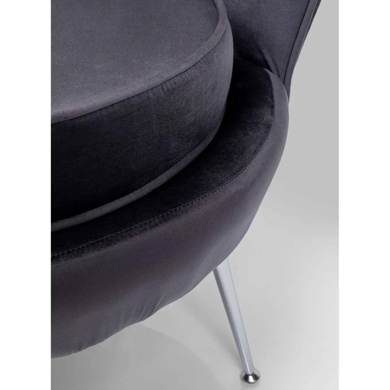 Fauteuil Water Lily Chrome Gris