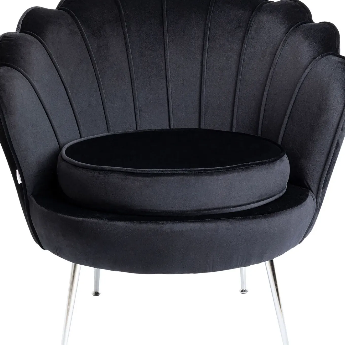 Fauteuil Water Lily Chrome Noir