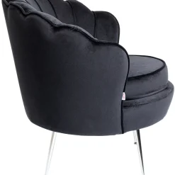 Fauteuil Water Lily Chrome Noir