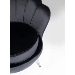Fauteuil Water Lily Chrome Noir