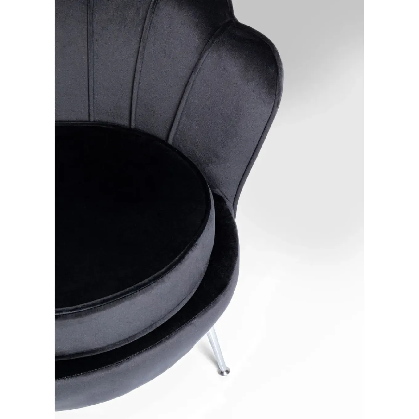 Fauteuil Water Lily Chrome Noir