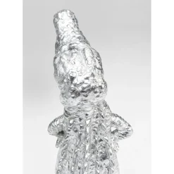 Figurine Déco Alligator Argente 39Cm