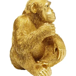 Figurine Décorative Baby Ape Dore 53Cm