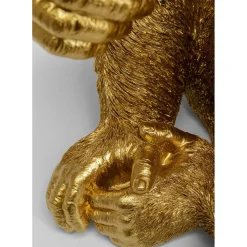 Figurine Décorative Baby Ape Dore 53Cm