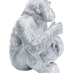Figurine Décorative Baby Ape Argente 53Cm