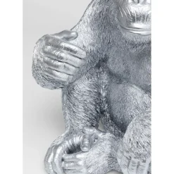 Figurine Décorative Baby Ape Argente 53Cm