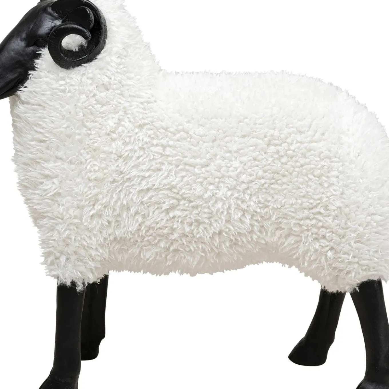 Figurine Décorative Bathilde Ram Blanc 78Cm