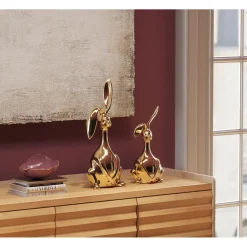 Figurine Décorative Bunny Dore 52Cm