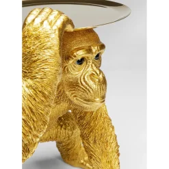 Figurine Décorative Butler Playing Chimp Dore 52Cm