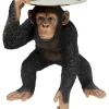 Figurine Décorative Butler Playing Chimp Noir 52Cm