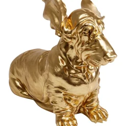 Figurine Décorative Coiffed Dog Dore 52Cm