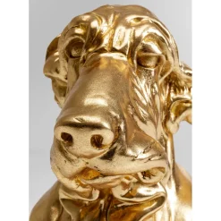 Figurine Décorative Coiffed Dog Dore 52Cm