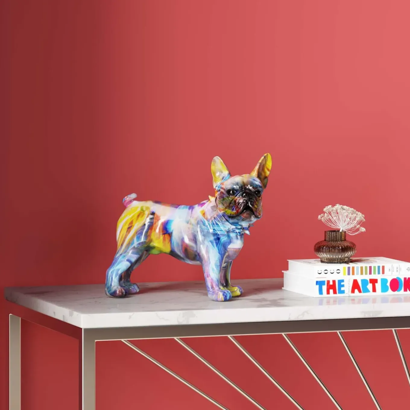 Figurine Décorative Frenchie Colorful 24Cm